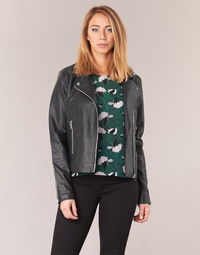 Giacca in pelle  Vila  VICARA  Nero Giacche in pelle Donna - 2