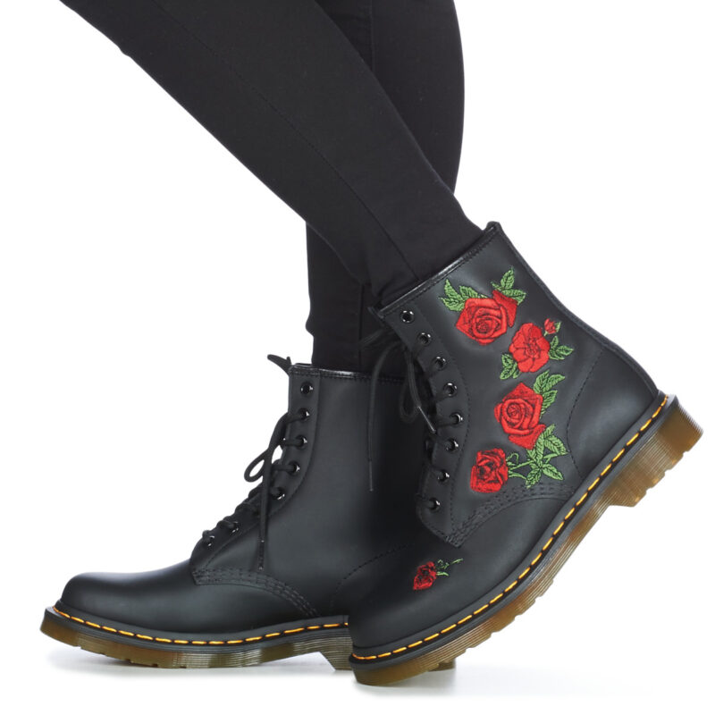 Dr. Martens 1460 VONDA BLACK SOFTY T Nero Stivaletti Donna - 8