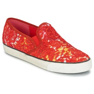 Colors of California  LACE SLIP  Rosso -  Slip on Donna