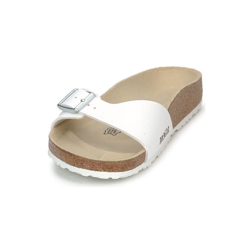 BIRKENSTOCK Madrid Birko-flor / Wei&szlig; / Normale wei&szlig;e Herrenhausschuhe - Gr&ouml;&szlig;e 3