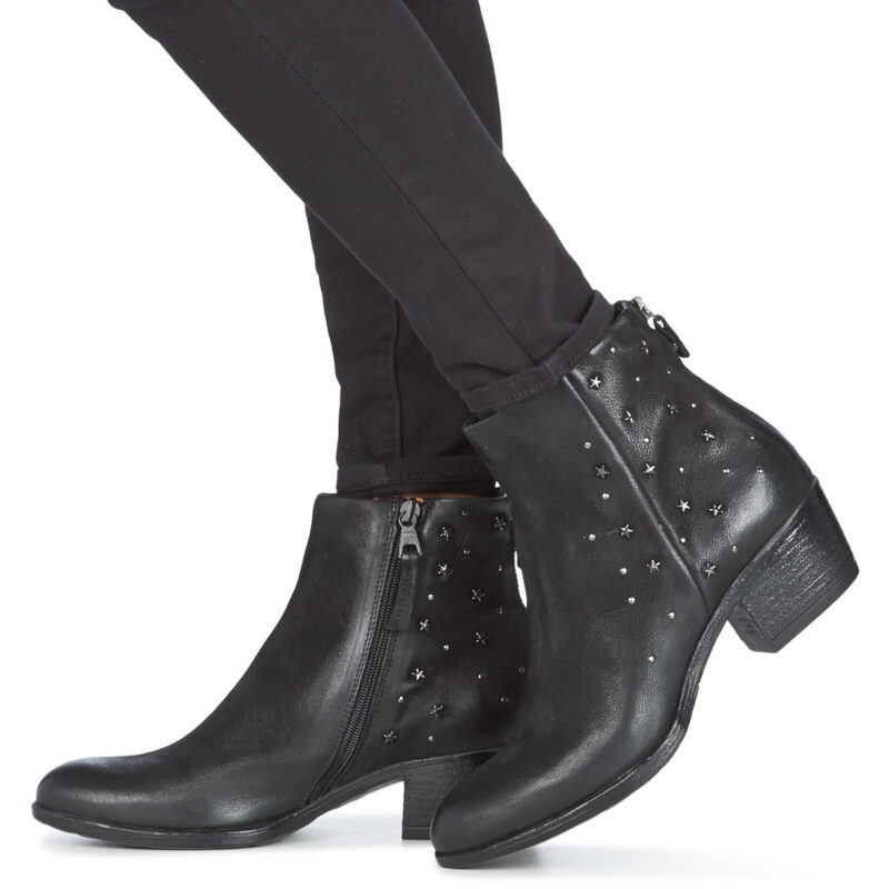Mjus DALLY STAR Schwarze Damen-Ankle-Boots - Gr&ouml;&szlig;e 8