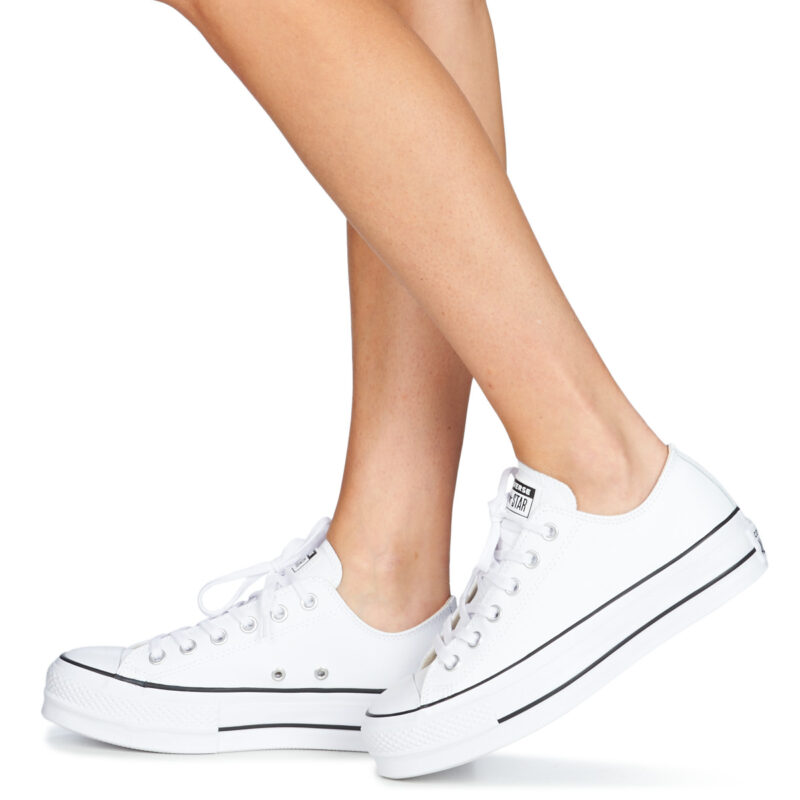 Converse  CHUCK TAYLOR ALL STAR LIFT CLEAN OX LEATHER  Bianco -  Sneakers basse Donna - 8