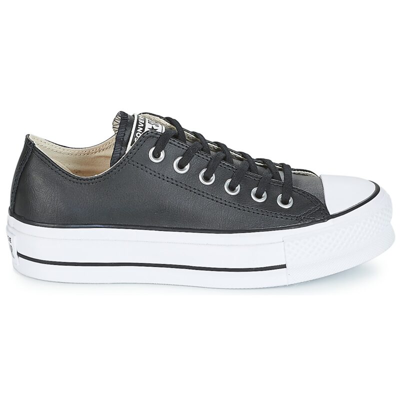 Converse CHUCK TAYLOR ALL STAR LIFT CLEAN OX LEATHER Black Low sneakers Women - 2