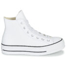Converse CHUCK TAYLOR ALL STAR LIFT CLEAN LEATHER HI Wei&szlig;e High-Sneaker f&uuml;r Damen - Gr&ouml;&szlig;e 2