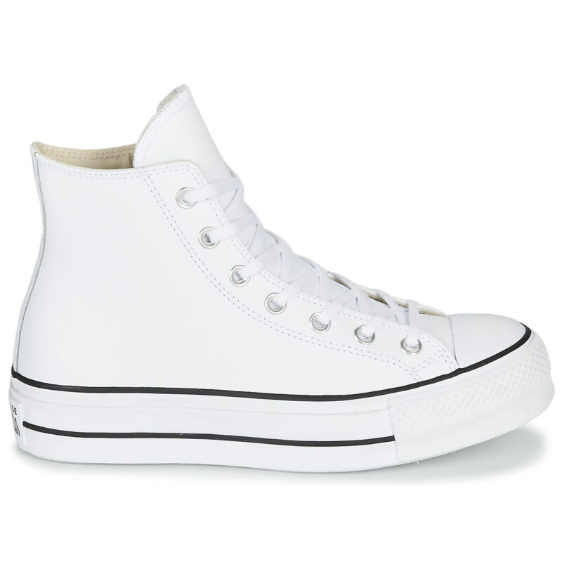 Converse CHUCK TAYLOR ALL STAR LIFT CLEAN LEATHER HI Wei&szlig;e High-Sneaker f&uuml;r Damen - Gr&ouml;&szlig;e 2
