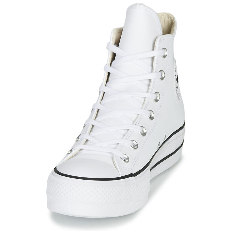Converse CHUCK TAYLOR ALL STAR LIFT CLEAN LEATHER HI Wei&szlig;e High-Sneaker f&uuml;r Damen - Gr&ouml;&szlig;e 3