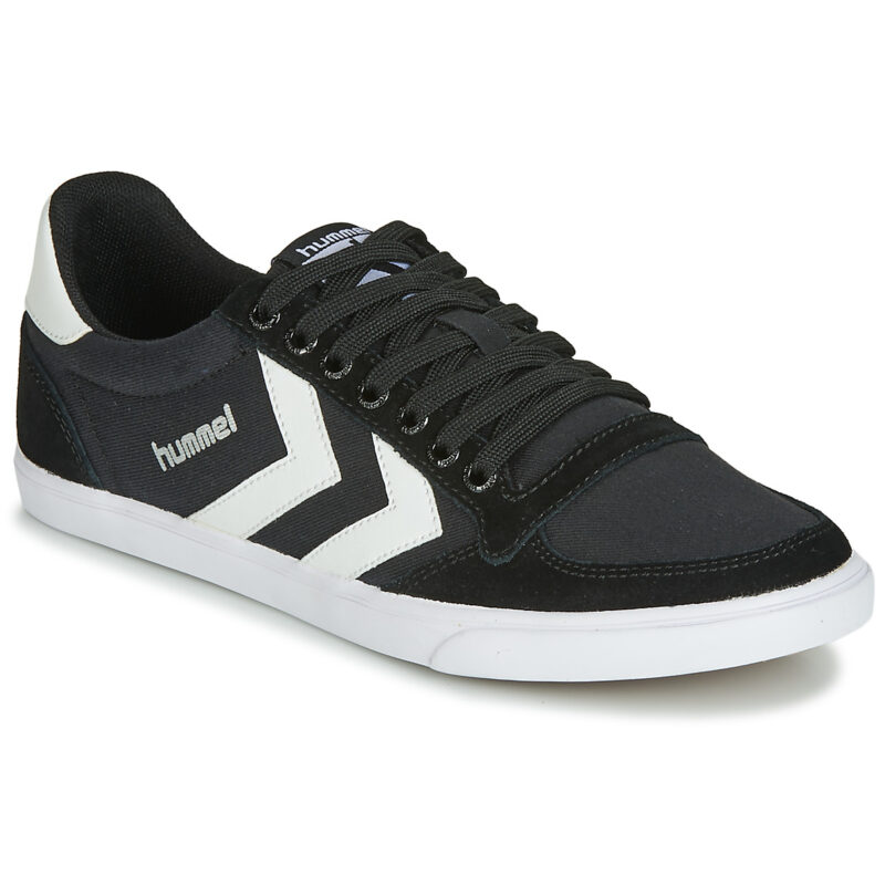 hummel TEN STAR LOW CANVAS Schwarze Damen-Sneaker - Gr&ouml;&szlig;e 1