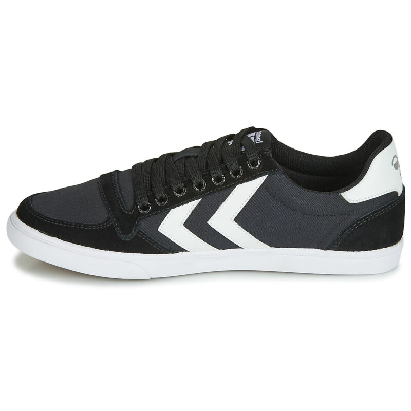 hummel TEN STAR LOW CANVAS Schwarze Damen-Sneaker - Gr&ouml;&szlig;e 4