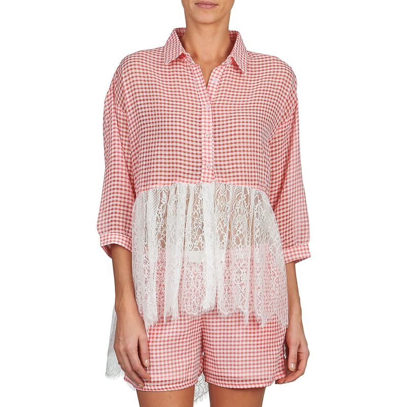 Camicia Brigitte Bardot AMBRE Rosso Camicie Donna - 2