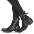 Airstep AS98 SAINT 14 Schwarze Damen-Ankle-Boots - Gr&ouml;&szlig;e 8