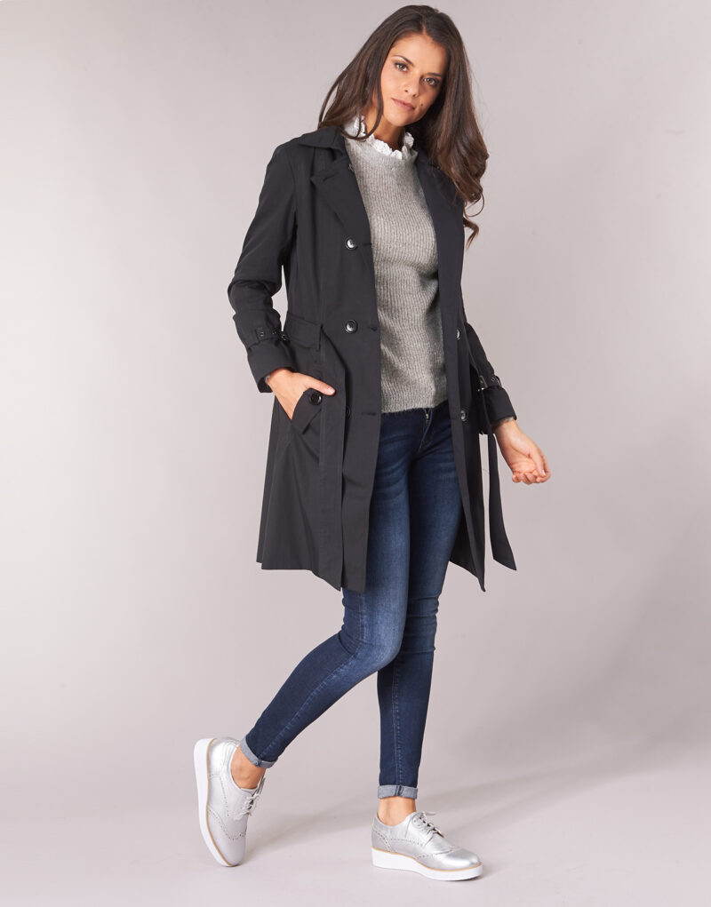 Gabardina Betty London Abrigo largo negro JIVELU para mujer - 3