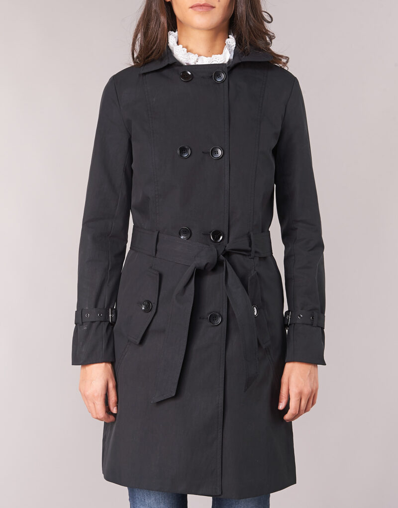 Gabardina Betty London Abrigo largo negro JIVELU para mujer - 4