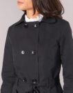 Gabardina Betty London Abrigo largo negro JIVELU para mujer - 6