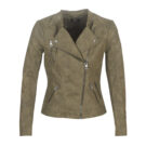 Giacca in pelle Only ONLAVA Kaki Giacche in pelle Donna - 1