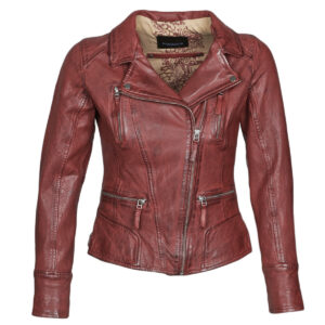 Giacca in pelle  Oakwood  CAMERA  Rosso -   Giacche in pelle Donna