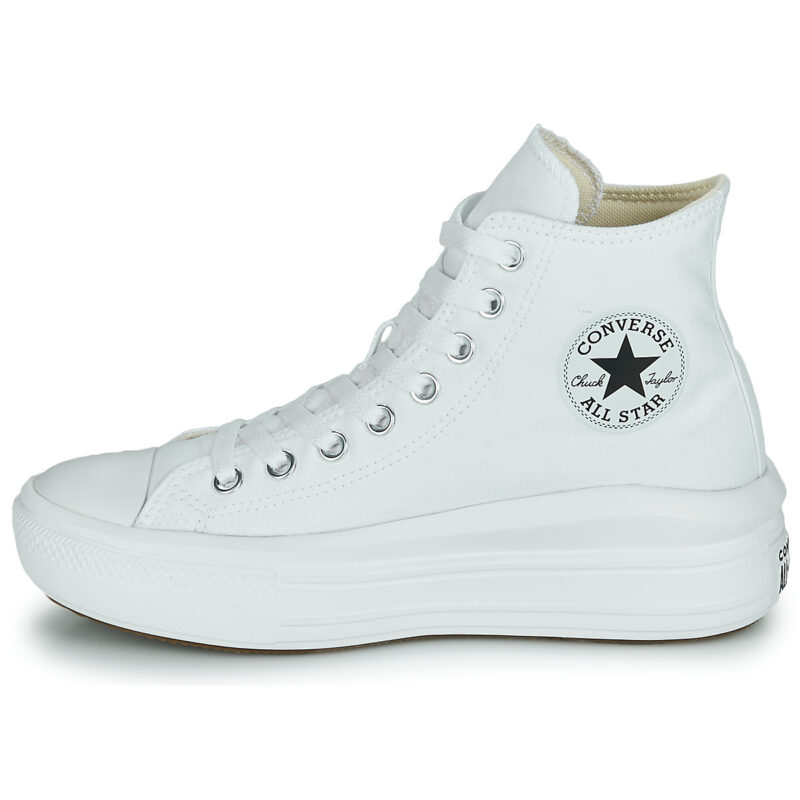 Converse Chuck Taylor All Star Move Canvas Color Hi White Damen-Sneaker - Gr&ouml;&szlig;e 4