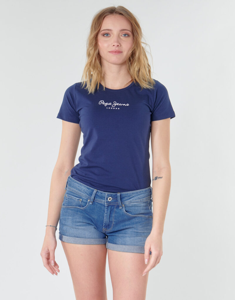 T-shirt  Pepe jeans  NEW VIRGINIA  Blu T-shirt maniche corte Donna - 2