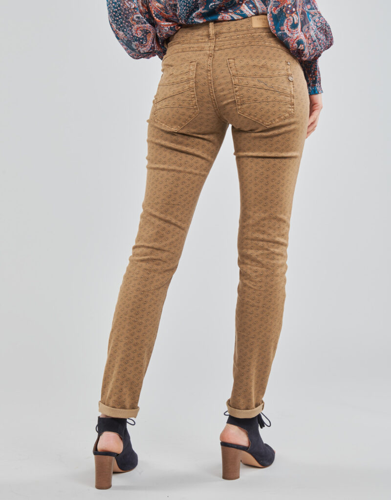 Pantaloni slim Cream LOTTE PRINTED Beige Pantaloni slim Donna - 4
