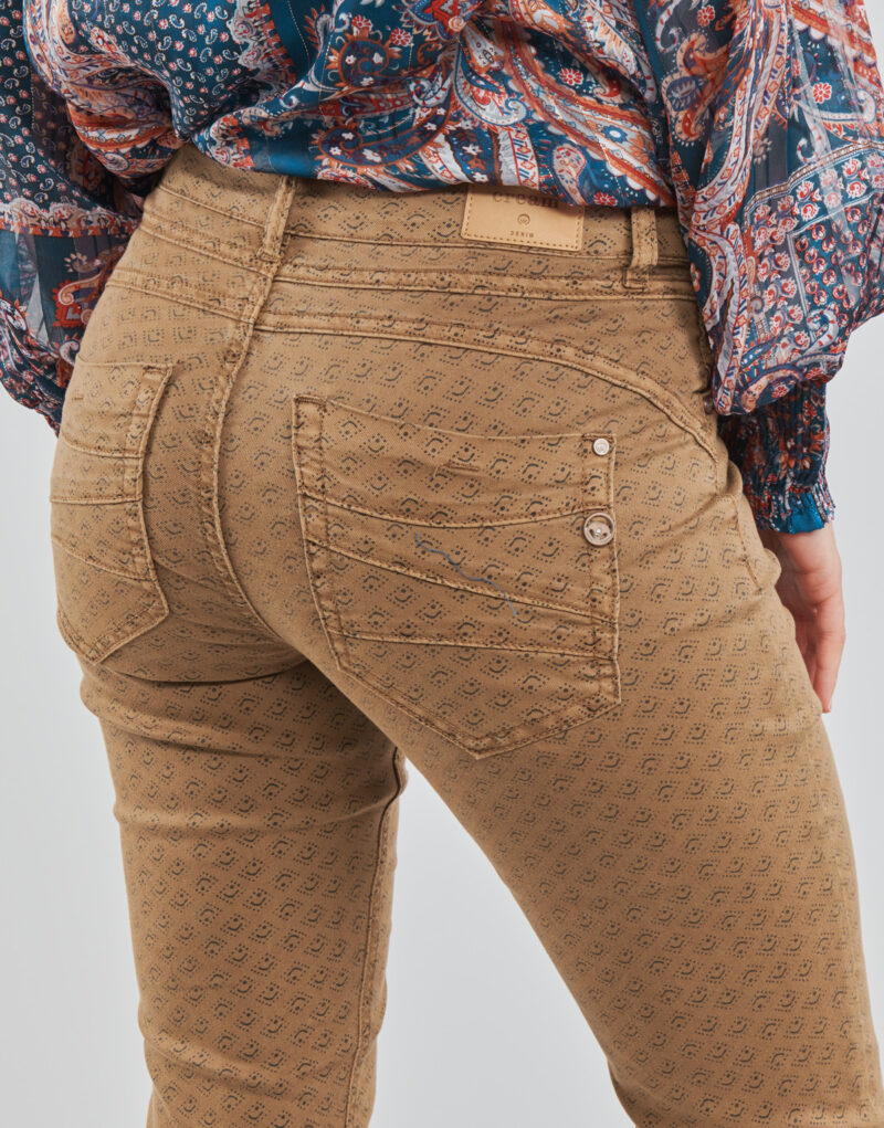 Pantaloni slim Cream LOTTE PRINTED Beige Pantaloni slim Donna - 5
