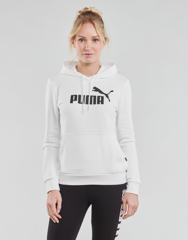 Felpe con cappuccio  Puma  ESS LOGO HOODY TR  Bianco -  Felpe con cappuccio Abbigliamento Donna - 2