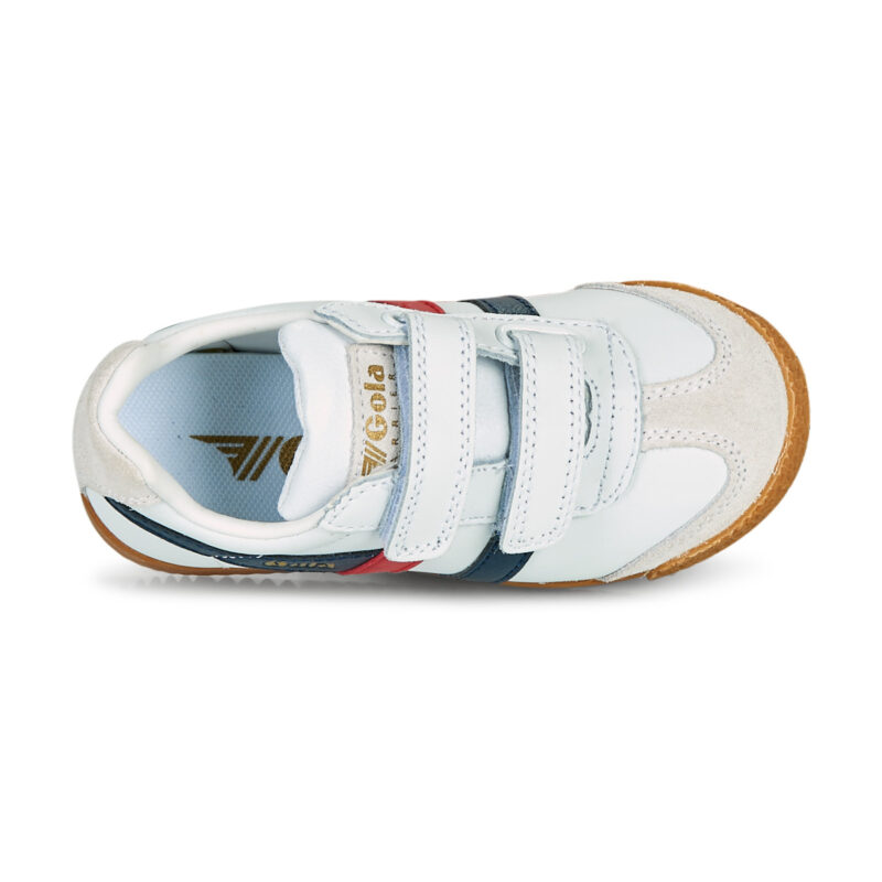 Gola HARRIER LEATHER VELCRO Bianco Sneakers Bambino - 6