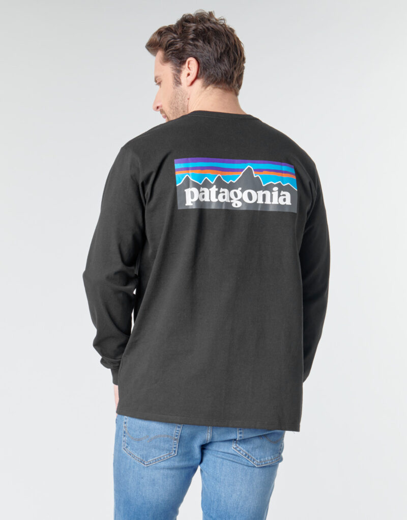 T-shirts a maniche lunghe Patagonia M'S L/S P-6 LOGO RESPONSIBILI-TEE Nero T-shirts a maniche lunghe Uomo - 2