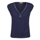 T-shirt Morgan DMAYA Blue Short Sleeve T-Shirt Women - 1