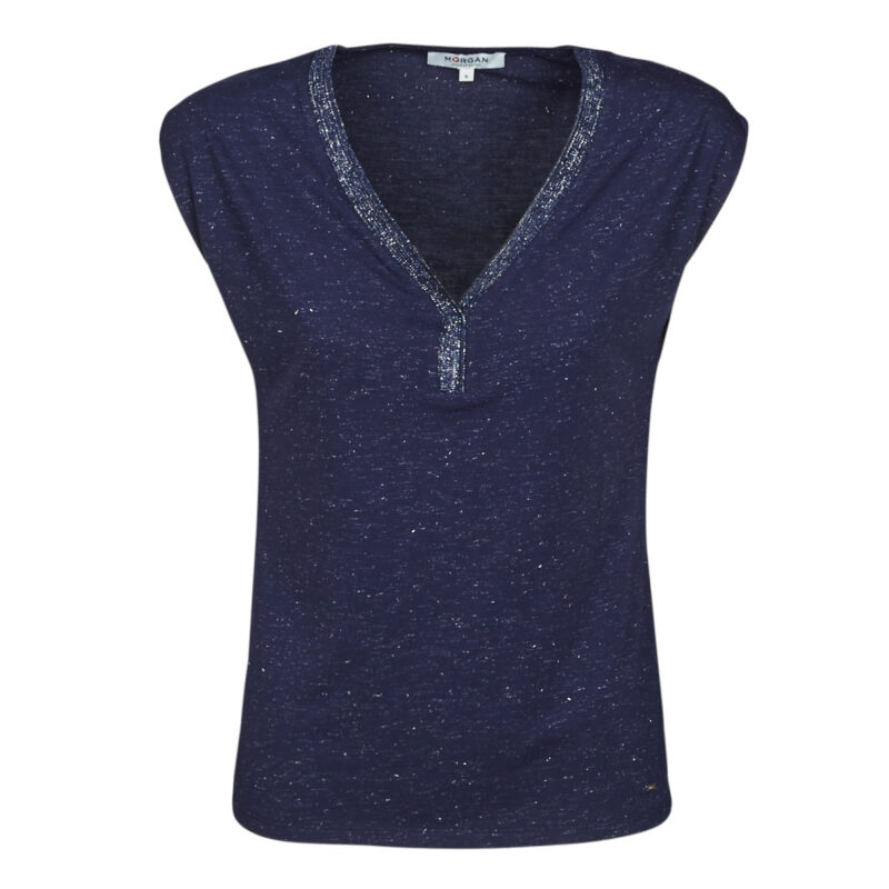 T-shirt Morgan DMAYA Blue Short Sleeve T-Shirt Women - 1