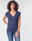 T-shirt Morgan DMAYA Blue Short Sleeve T-Shirt Women - 2