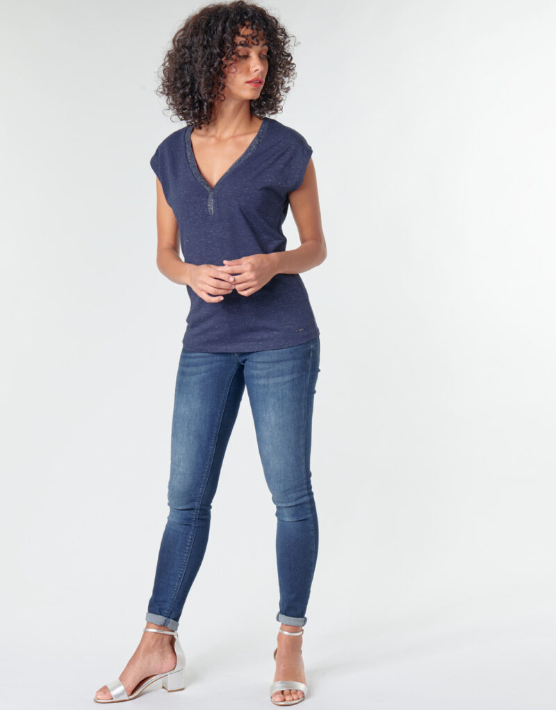 T-shirt Morgan DMAYA Blue Short Sleeve T-Shirt Women - 3