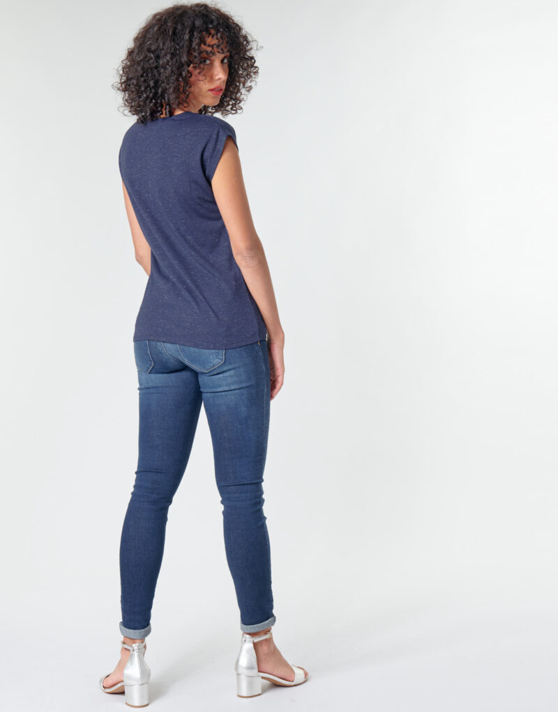T-shirt Morgan DMAYA Blue Short Sleeve T-Shirt Women - 4