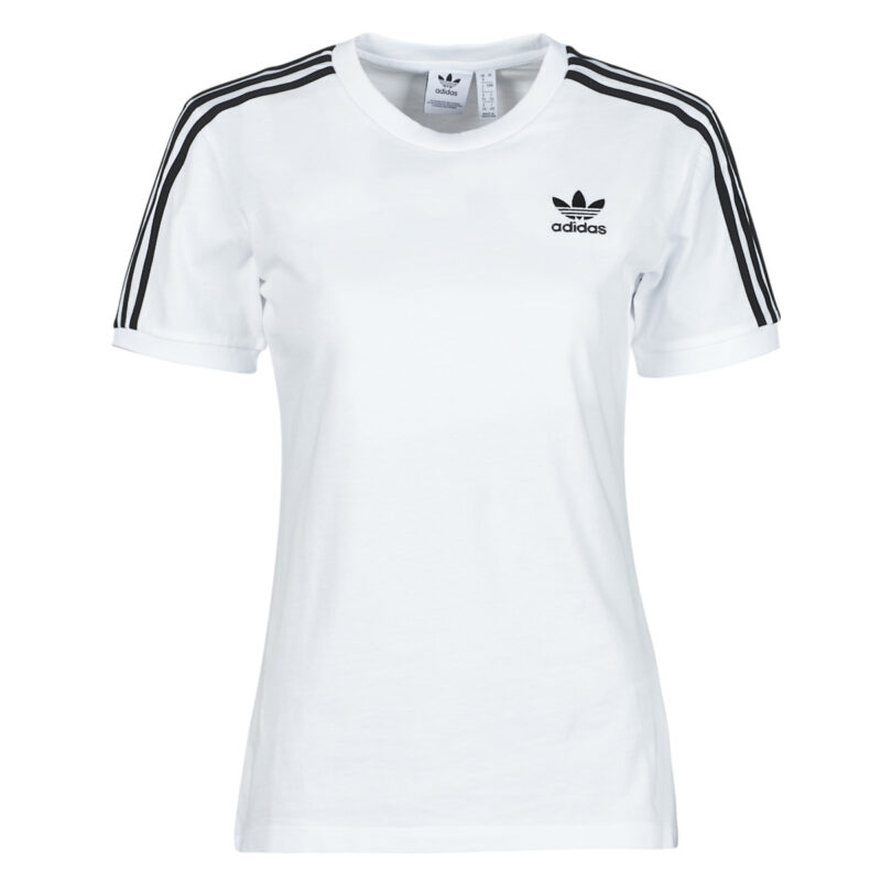 Camiseta adidas 3 STRIPES blanca de manga corta para mujer - 1