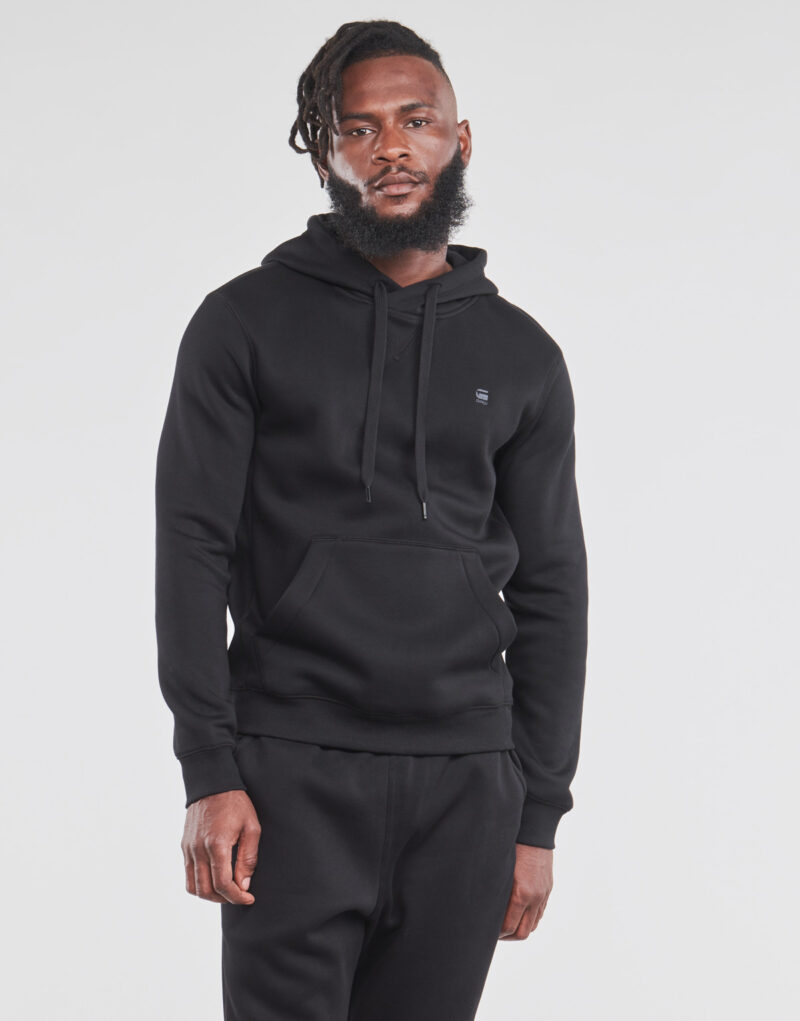 Felpe con cappuccio G-Star Raw PREMIUM BASIC HOODED SWEATE Nero Felpe con cappuccio Uomo - 2