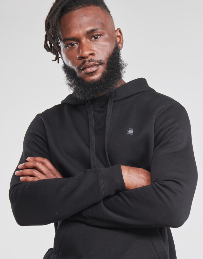 Felpe con cappuccio G-Star Raw PREMIUM BASIC HOODED SWEATE Nero Felpe con cappuccio Uomo - 5