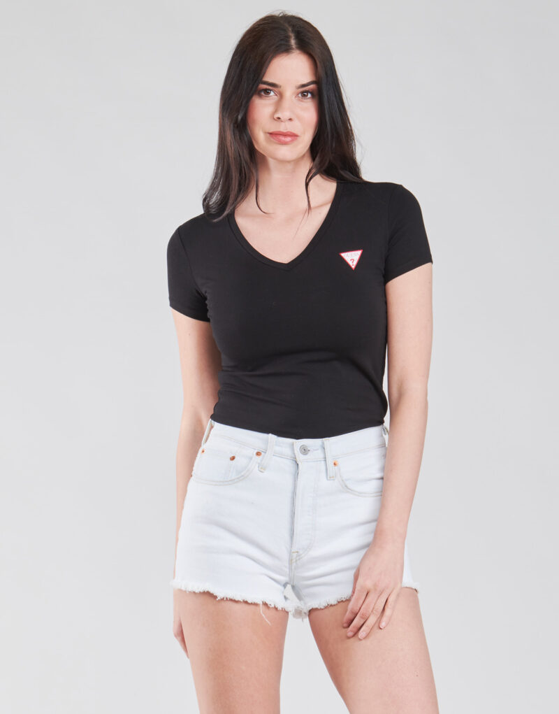 T-Shirt Guess SS VN MINI TRIANGLE TEE Nero T-shirt maniche corte Donna - 2