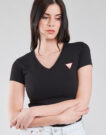 T-Shirt Guess SS VN MINI TRIANGLE TEE Nero T-shirt maniche corte Donna - 5