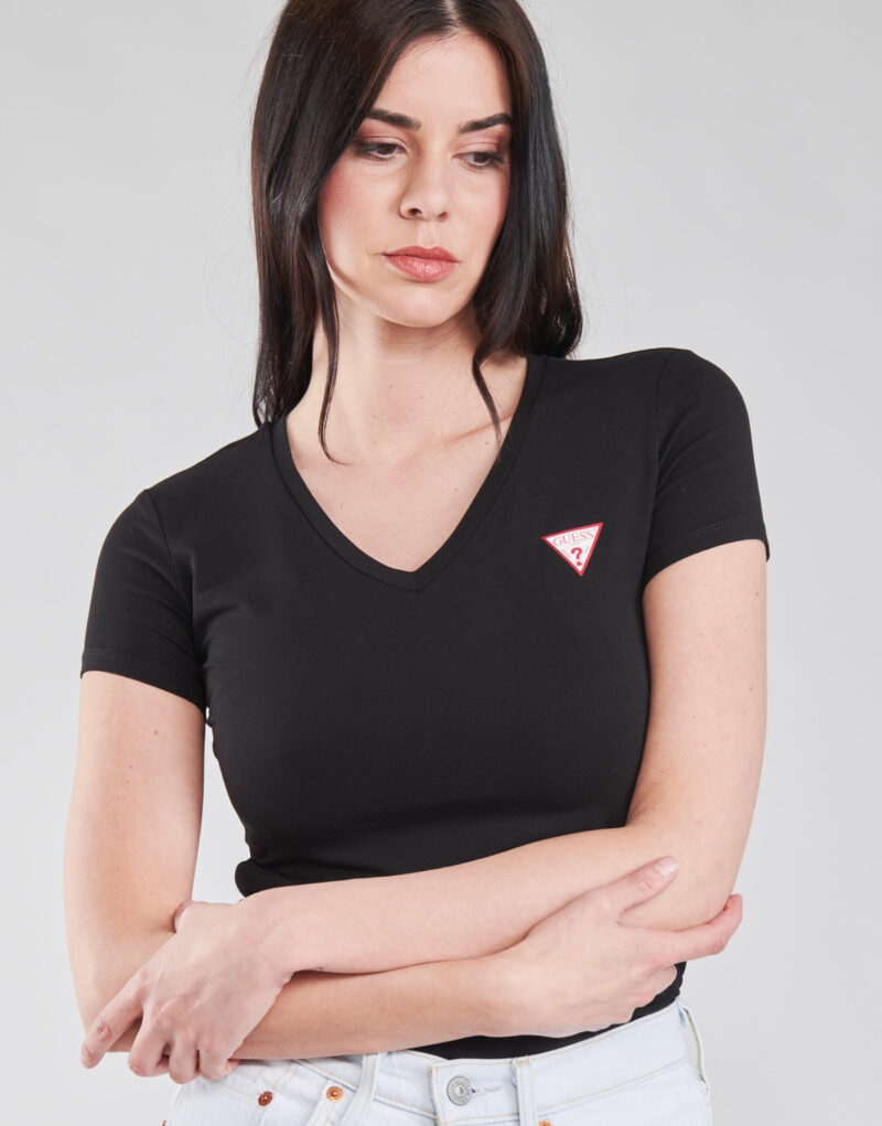 T-Shirt Guess SS VN MINI TRIANGLE TEE Nero T-shirt maniche corte Donna - 5