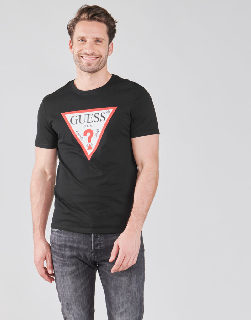 T-shirt Guess CN SS ORIGINAL LOGO TEE Nero T-shirt maniche corte Uomo - 2