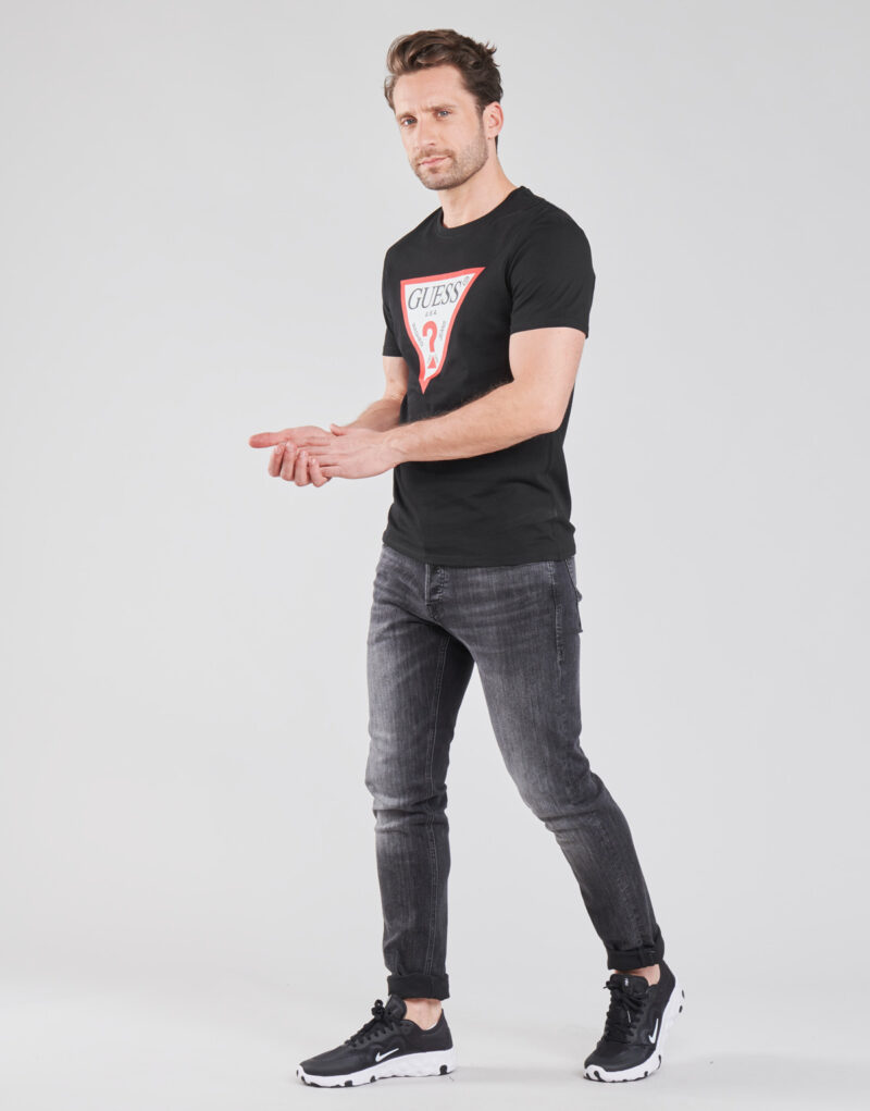 T-shirt Guess CN SS ORIGINAL LOGO TEE Nero T-shirt maniche corte Uomo - 3