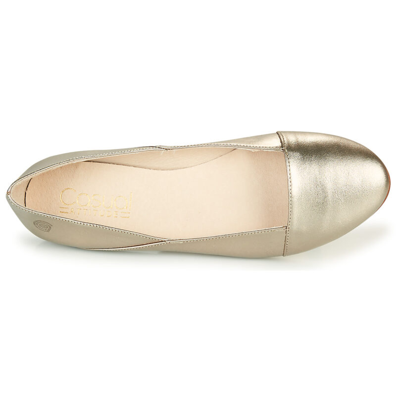 Casual Attitude TOBALO Gold Women's Flats - 6