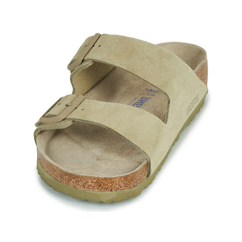BIRKENSTOCK Arizona Soft Footbed Suede / Khaki / Regular Kaki Ciabatta Uomo - 3