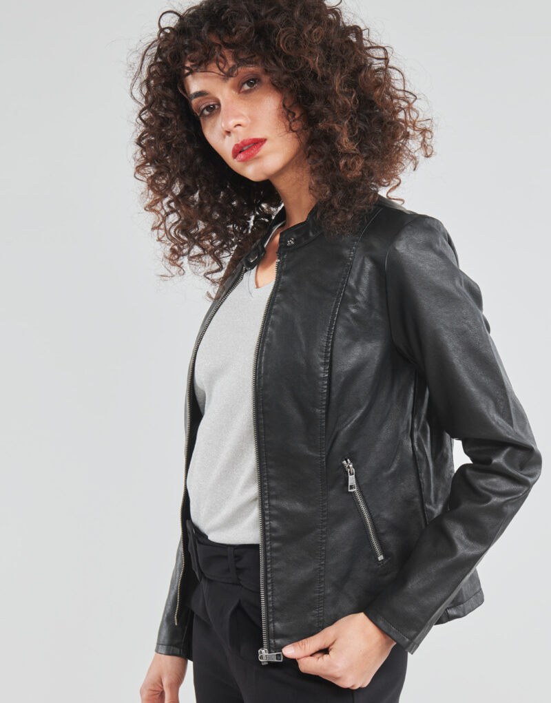 Giacca in pelle Only ONLMELISA Nero Giacche in pelle Donna - 5