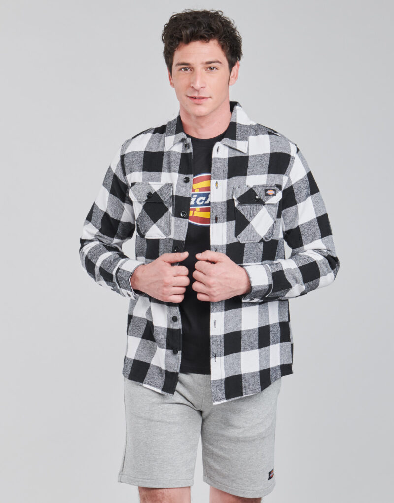Camicia a maniche lunghe Dickies NEW SACRAMENTO SHIRT BLACK Nero Camicie a maniche lunghe Uomo - 2