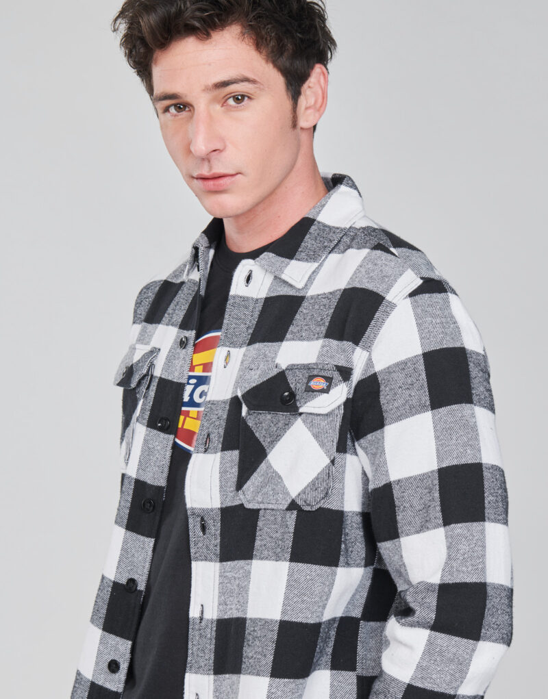 Camicia a maniche lunghe Dickies NEW SACRAMENTO SHIRT BLACK Nero Camicie a maniche lunghe Uomo - 5