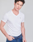 T-shirt Tommy Jeans TJM ORIGINAL JERSEY TEE V NECK Blanc T-shirt &agrave; manches courtes Homme - 5