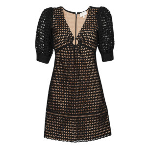 Abito corto  MICHAEL Michael Kors  GEO EYELET MINI DRESS  Nero -  Abiti corti Donna