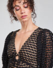 Short dress MICHAEL Michael Kors GEO EYELET MINI DRESS Nero Abiti corti Donna - 5