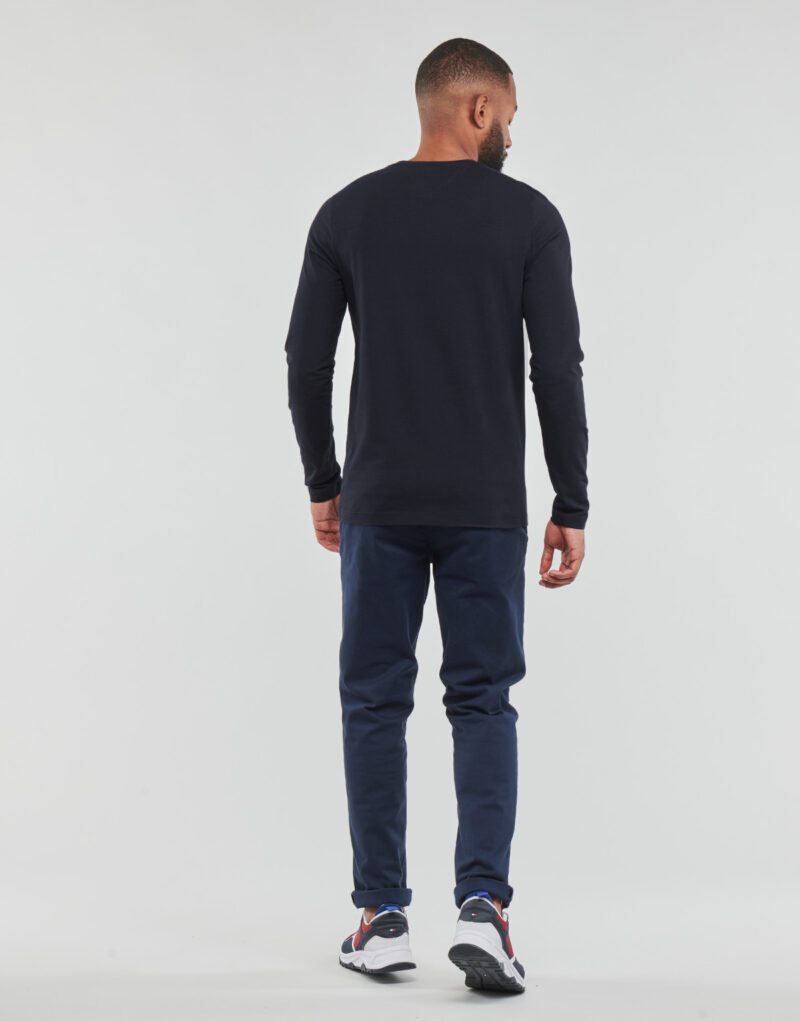 T-shirts a maniche lunghe Tommy Hilfiger STRETCH SLIM FIT LONG SLEEVE TEE Blu T-shirts a maniche lunghe Uomo - 4