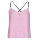 Tommy Jeans TJW CAMI TOP BUTTON THRU Pink Blouse Women's Blouses - 1