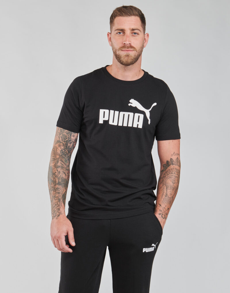 T-shirt Puma ESS LOGO TEE Nero T-shirt maniche corte Uomo - 2